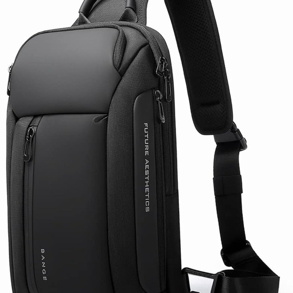 No Brand Other - BANGE Men's Crossbody Backpack - Waterproof Shoulder Bag for Travel